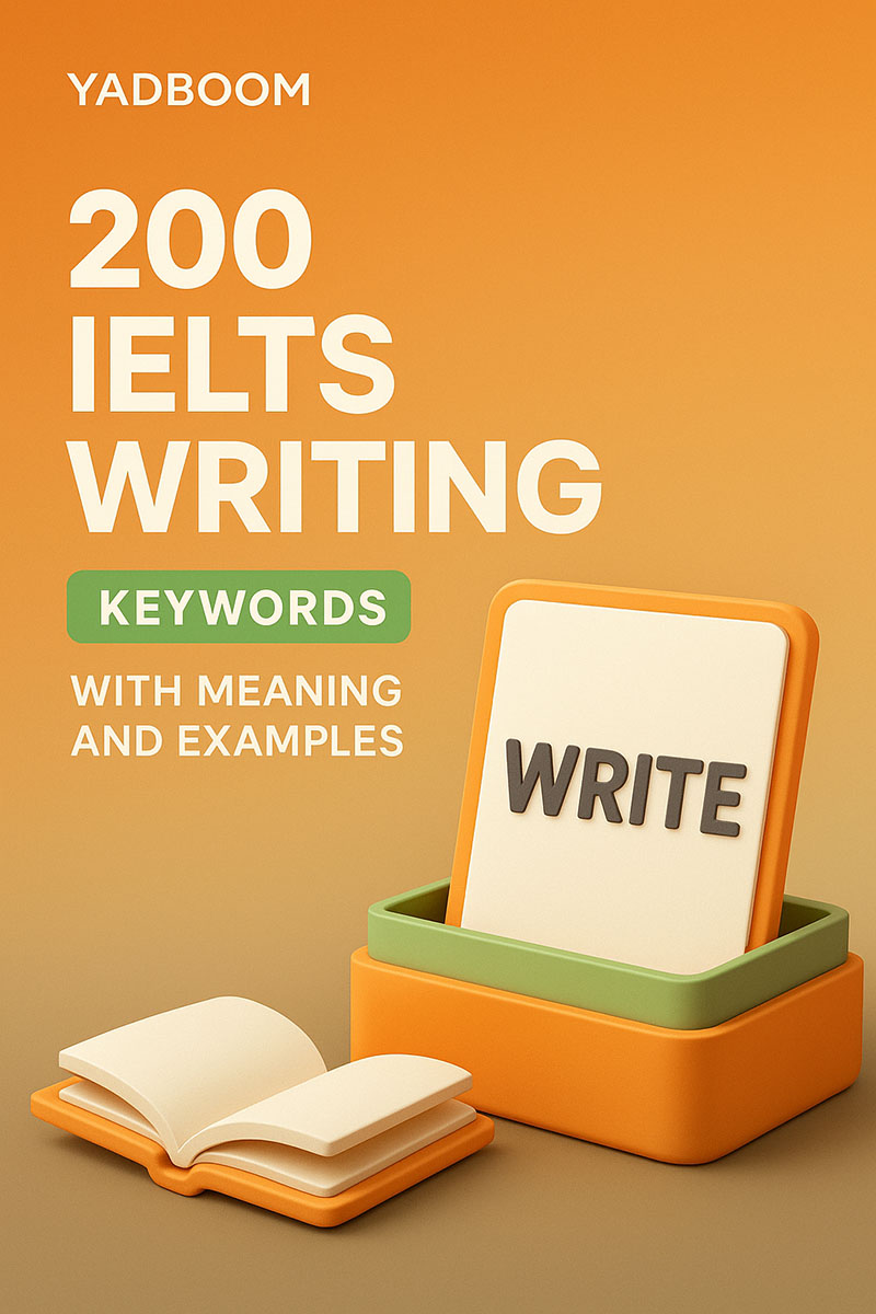 فلش‌کارت‌های طلایی واژگان رایتینگ آیلتس | سری اول (۲۰۰ واژه منتخب)